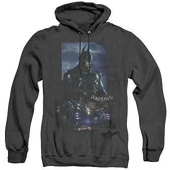Batman Arkham Knight Batmobile Adult Heather Hoodie