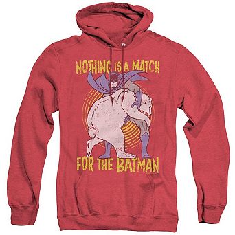 Batman Bear Wrastling Adult Heather Hoodie