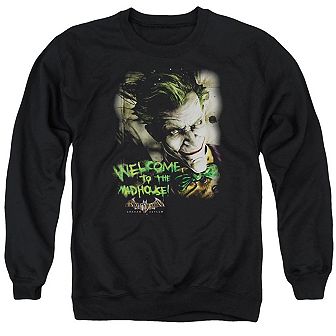 Batman Arkham Asylum Welcome To The Madhouse Adult Crewneck Sweatshirt