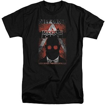 Batman Arkham City Obey Order Poster Short Sleeve Adult Tall T-shirt
