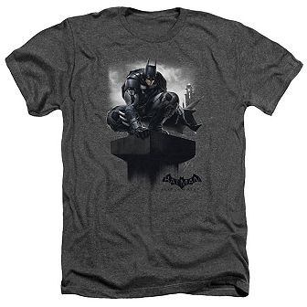 Batman Arkham Knight Perched Adult Heather T-shirt