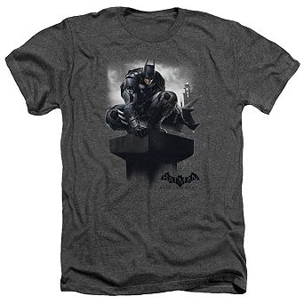 Batman Arkham Knight Perched Adult Heather T-shirt