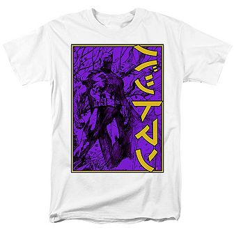 Batman Big Framed Kanji Short Sleeve Adult T-shirt