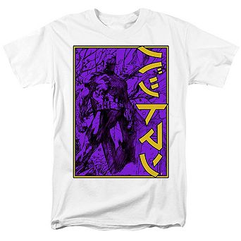 Batman Big Framed Kanji Short Sleeve Adult T-shirt