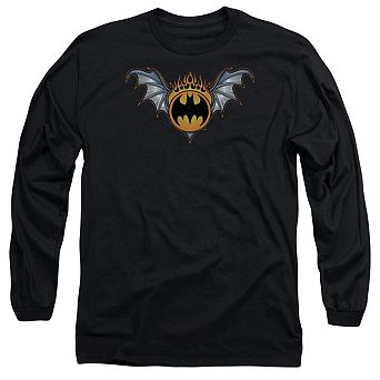 Batman Bat Wings Logo Long Sleeve Adult T-shirt