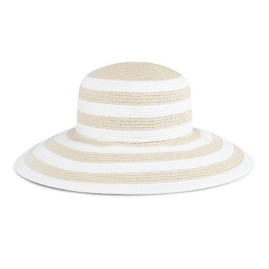 Women's Draper James™ Wide Brim Striped Straw Hat with Tassel Band