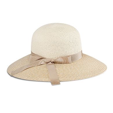 Women's Draper James™ Patterned Wide Brim Straw Hat with Bow
