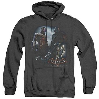 Batman Arkham Knight Face Off Adult Heather Hoodie