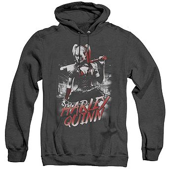 Batman Arkham Knight Quinn City Adult Heather Hoodie