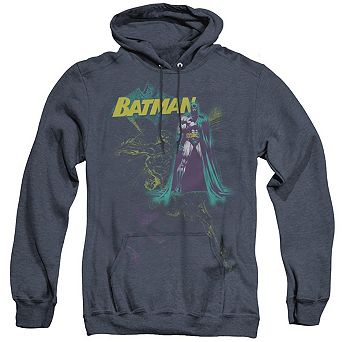 Batman Bat Spray Adult Heather Hoodie
