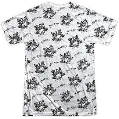 Batman Against The Wall Short Sleeve Adult 100% Poly Crew T-shirt