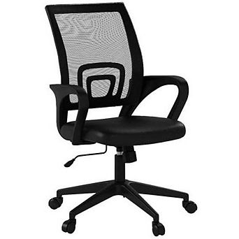 Modern Mid-back Ergonomic Mesh Office Desk Chair With Armrest On Wheels