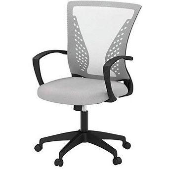 Modern Mid-back Ergonomic Mesh Office Desk Chair With Armrest On Wheels