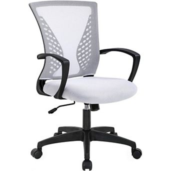 Modern Mid-back Ergonomic Mesh Office Desk Chair With Armrest On Wheels