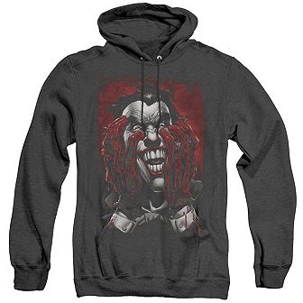 Batman Blood In Hands Adult Heather Hoodie