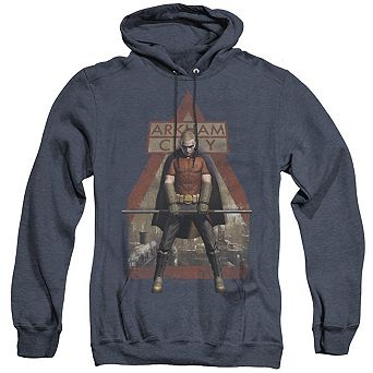 Batman Arkham City Arkham Robin Adult Heather Hoodie