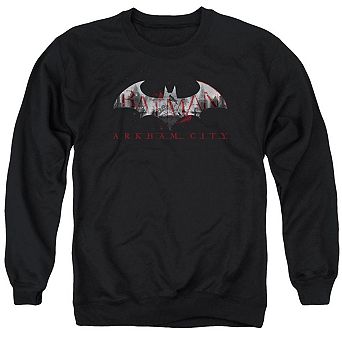 Batman Arkham City Bat Fill Adult Crewneck Sweatshirt