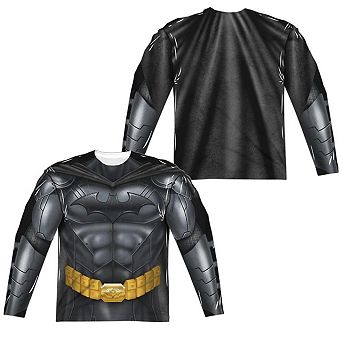 Batman Athletic Uniform Long Sleeve Adult Poly Crew T-shirt
