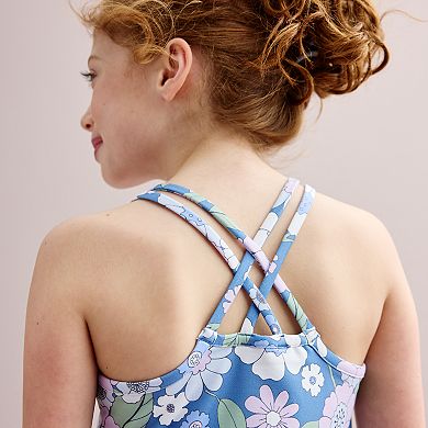 Girls 7-20 Tek Gear® Cross-Back Longline Bra Tank Top in Regular & Plus Sizes