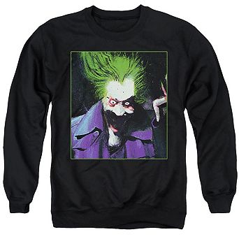 Batman Arkham Asylum Joker Adult Crewneck Sweatshirt