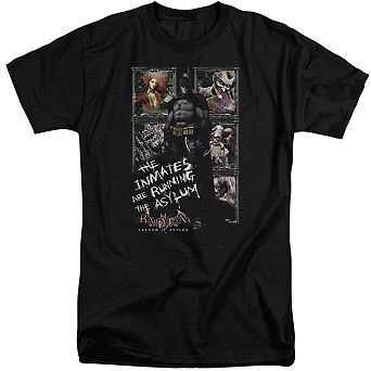 Batman Arkham Asylum Running The Asylum Short Sleeve Adult Tall T-shirt