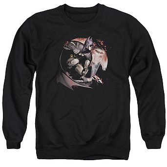 Batman Arkham City Blood Moon Adult Crewneck Sweatshirt