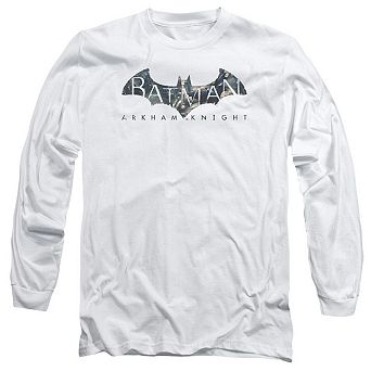 Batman Arkham Knight Descending Logo Long Sleeve Adult T-shirt