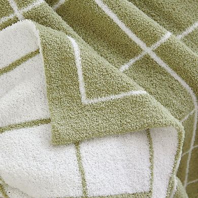 Dream Theory Jacquard Feather Knit Super Soft Throw Blanket