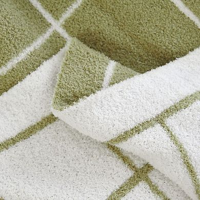 Dream Theory Jacquard Feather Knit Super Soft Throw Blanket