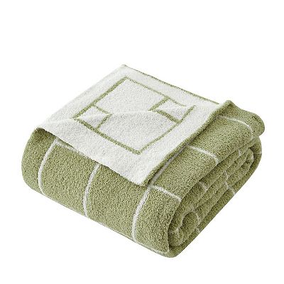 Dream Theory Jacquard Feather Knit Super Soft Throw Blanket