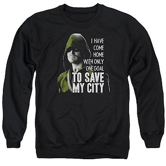 Arrow Save My City Adult Crewneck Sweatshirt