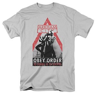 Batman Arkham City Obey Order Short Sleeve Adult T-shirt
