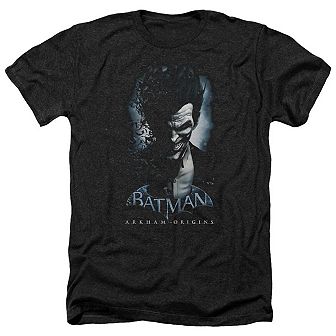 Batman Arkham Origins Joker Adult Heather T-shirt