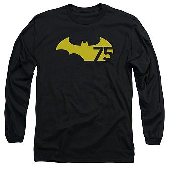 Batman 75 Logo 2 Long Sleeve Adult T-shirt