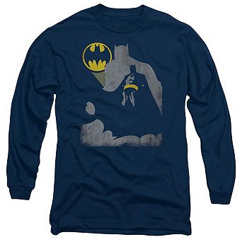 Batman Bat Knockout Long Sleeve Adult T-shirt
