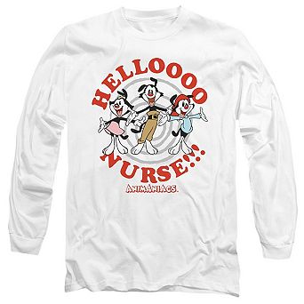 Animaniacs Hello Nurse Long Sleeve Adult T-shirt