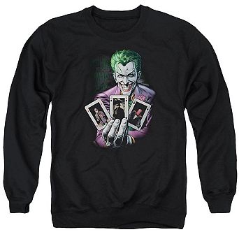 Batman 3 Of A Kind Adult Crewneck Sweatshirt