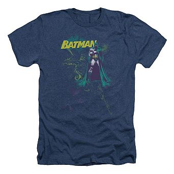 Batman Bat Spray Adult Heather T-shirt