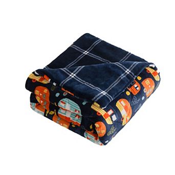 Dream Theory Quilted Reversible Super Soft Plush Velvet Throw Blanket