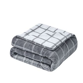 Dream Theory Quilted Reversible Super Soft Plush Velvet Throw Blanket