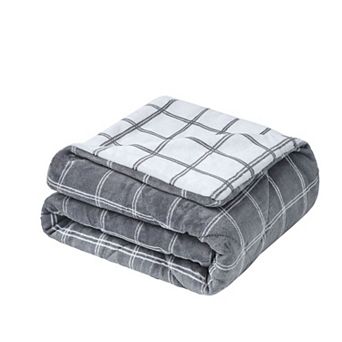 Dream Theory Quilted Reversible Super Soft Plush Velvet Throw Blanket