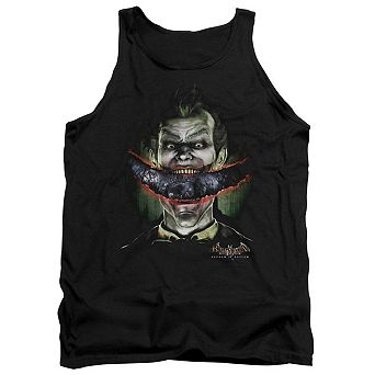 Batman Arkham Asylum Crazy Lips Adult Tank Top