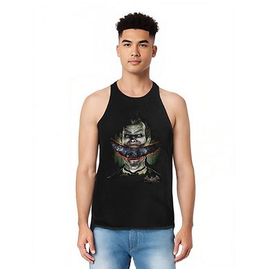 Batman Arkham Asylum Crazy Lips Adult Tank Top