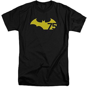 Batman 75 Logo 2 Short Sleeve Adult Tall T-shirt