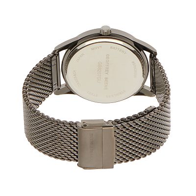Men\'s 33mm Gun Metal Tone Geoffrey Beene Watch, Mesh Band, New Geoffrey Beene Men main image 2
