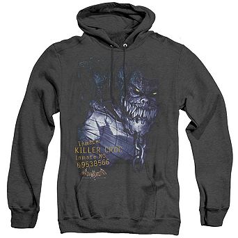 Batman Arkham Asylum Arkham Killer Croc Adult Heather Hoodie
