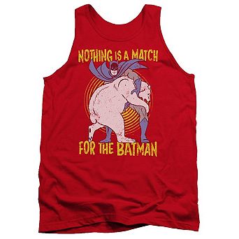 Batman Bear Wrastling Adult Tank Top