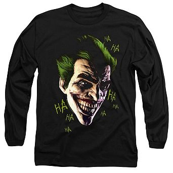 Batman Arkham Origins Joker Grim Long Sleeve Adult T-shirt
