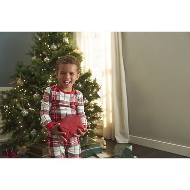 Toddler Boy Carter's 2-Piece Plaid Top & Pants Snug Fit Pajama Set
