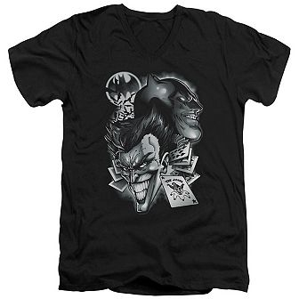 Batman Archenemies Short Sleeve Adult V Neck T-shirt